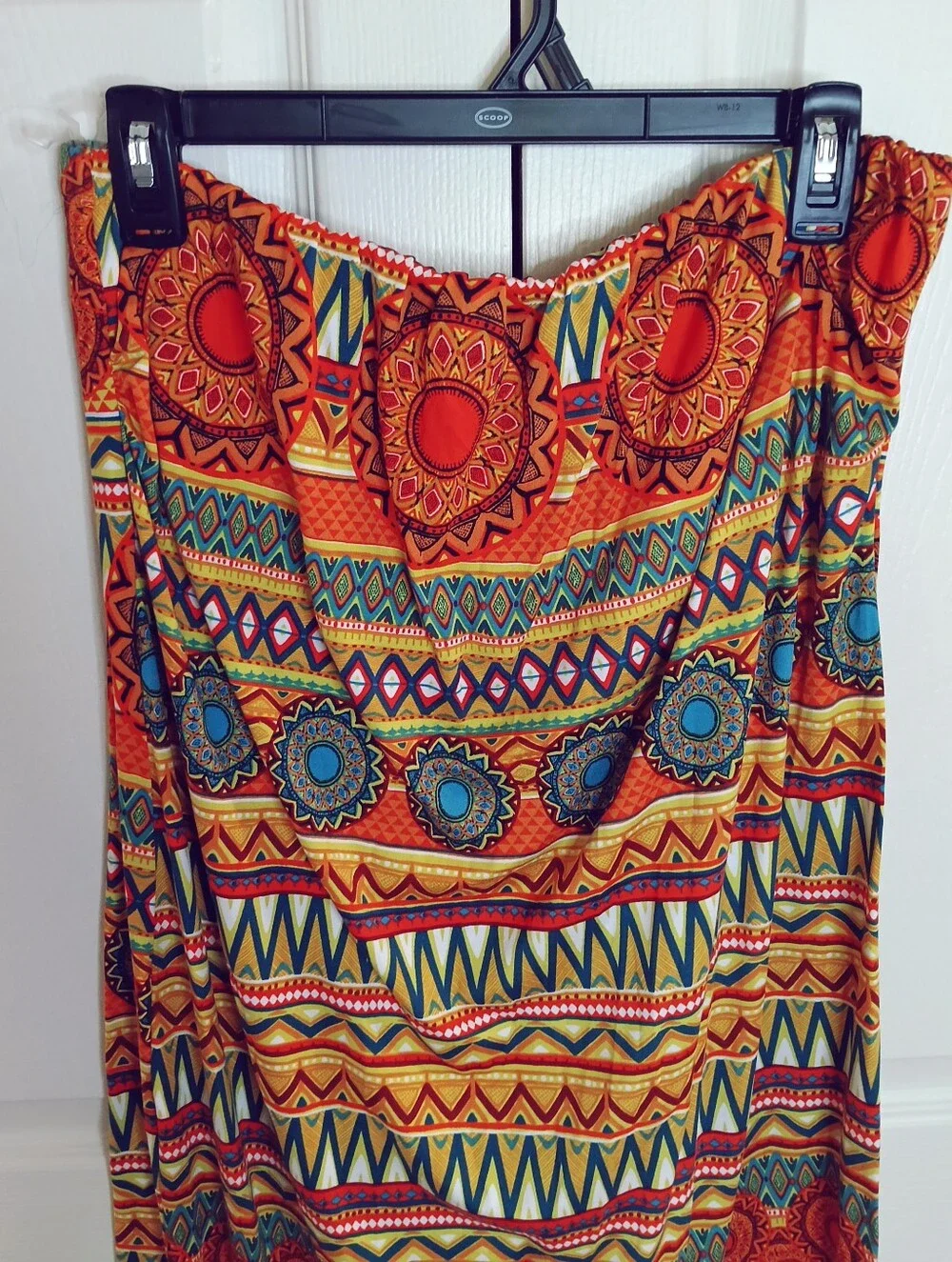 Absolutely Love It! Multicolor Tribal Maxi Skirt — Blue, Orange & Yellow - Picture 3 of 4